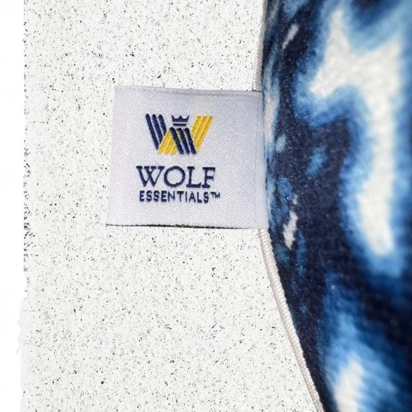 Essentials Blue and White Tie-Dye Travel Neck Pillow by Wolf - Picture 3 of 3